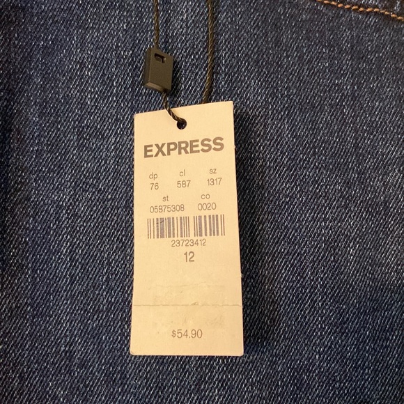 EXPRESS MIDI High Rise Jeans shorts size 12 brand new with tags - Picture 4 of 12